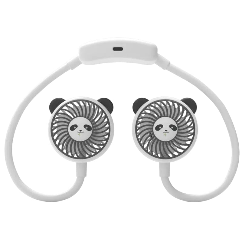 Ventilateur Portable Rechargeable Unisexe à Double Tête Design Panda 0