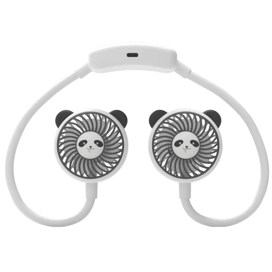 Ventilateur Portable Rechargeable Unisexe à Double Tête Design Panda 0