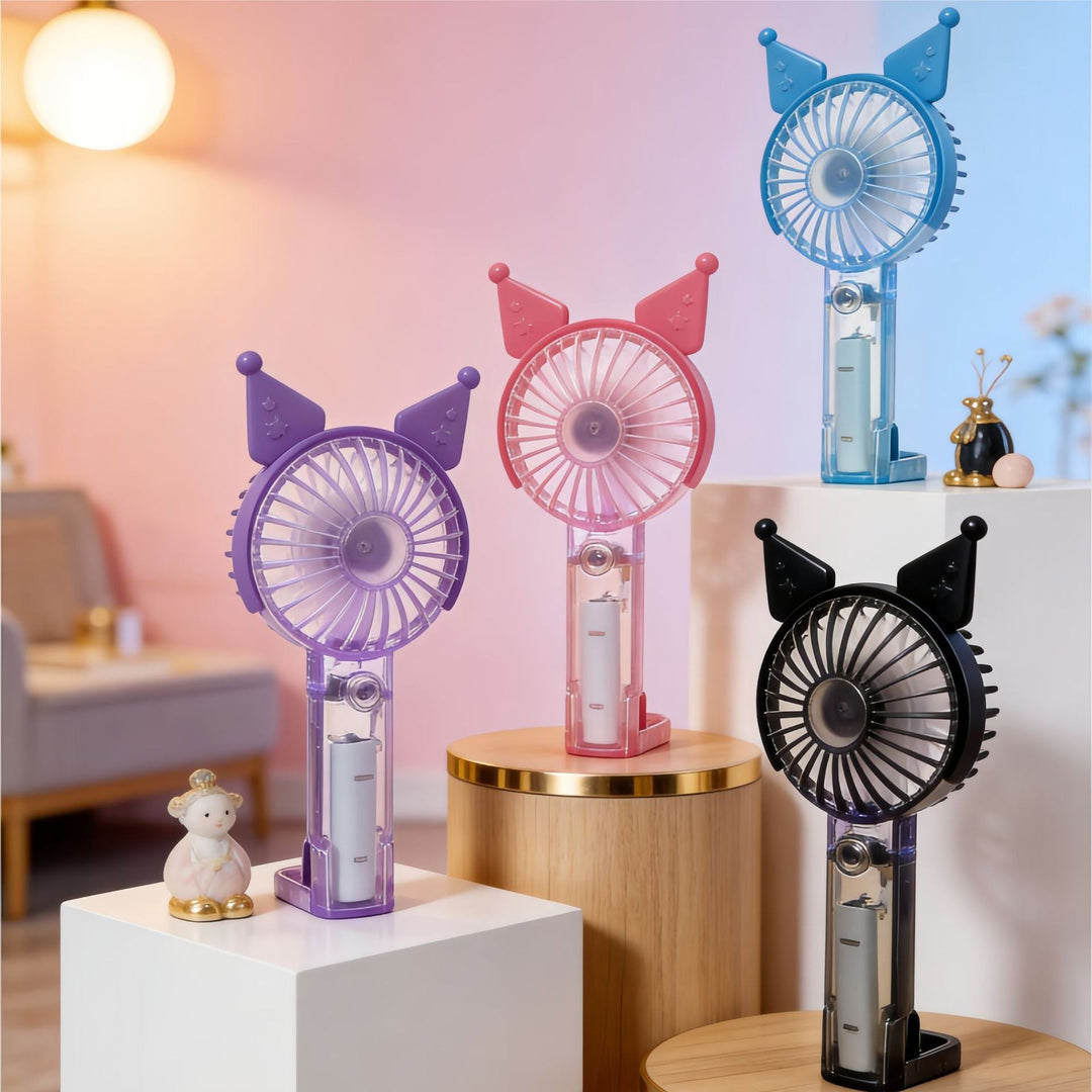 Ventilateur Portable Rechargeable avec Brumisation et Éclairage LED 3