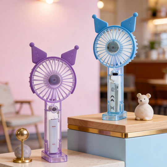 Ventilateur Portable Rechargeable avec Brumisation et Éclairage LED 4