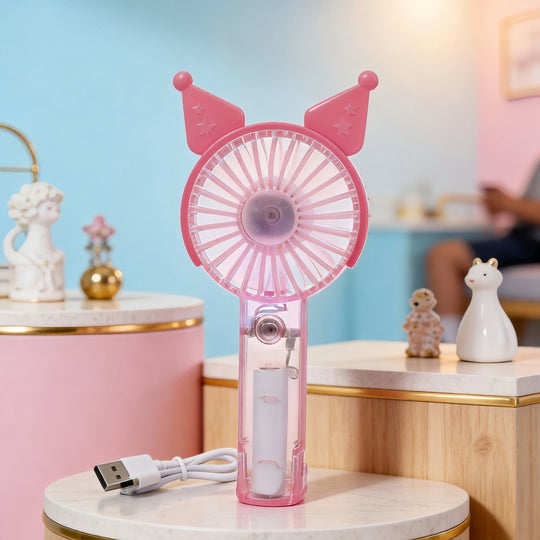 Ventilateur Portable Rechargeable avec Brumisation et Éclairage LED 6