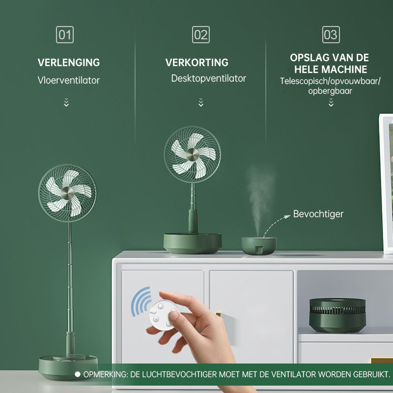 Ventilateur Portable Réglable Silencieux avec Fonction Pliable et Télescopique 15