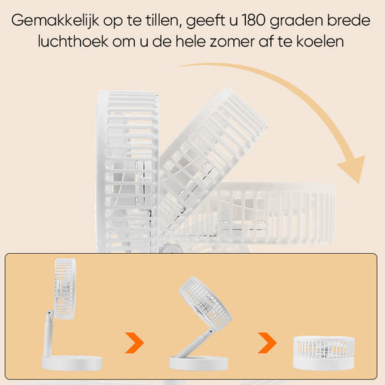 Ventilateur Portable Réglable Silencieux avec Fonction Pliable et Télescopique 4
