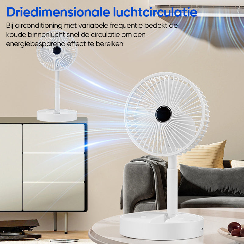 Ventilateur Portable Réglable Silencieux avec Fonction Pliable et Télescopique 6