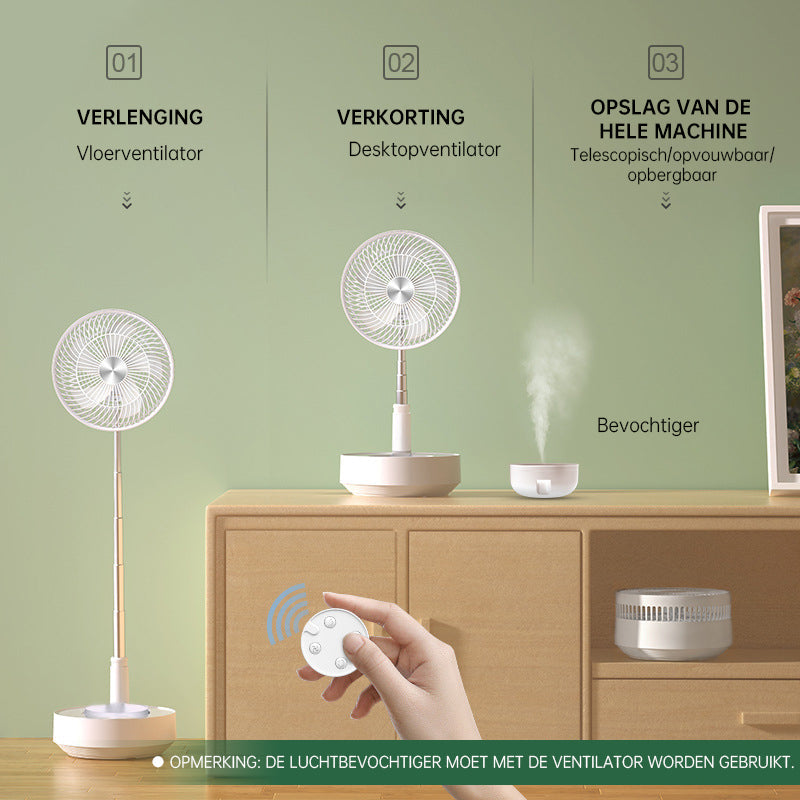 Ventilateur Portable Réglable Silencieux avec Fonction Pliable et Télescopique 9