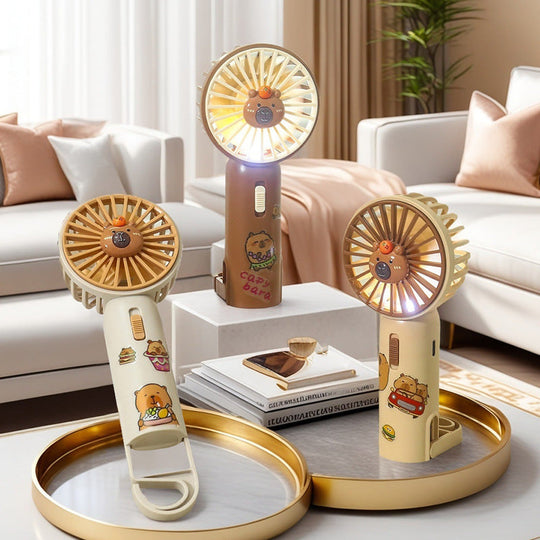 Ventilateur Portable USB Unisexe avec Clip et Lumière LED Intégrée 1