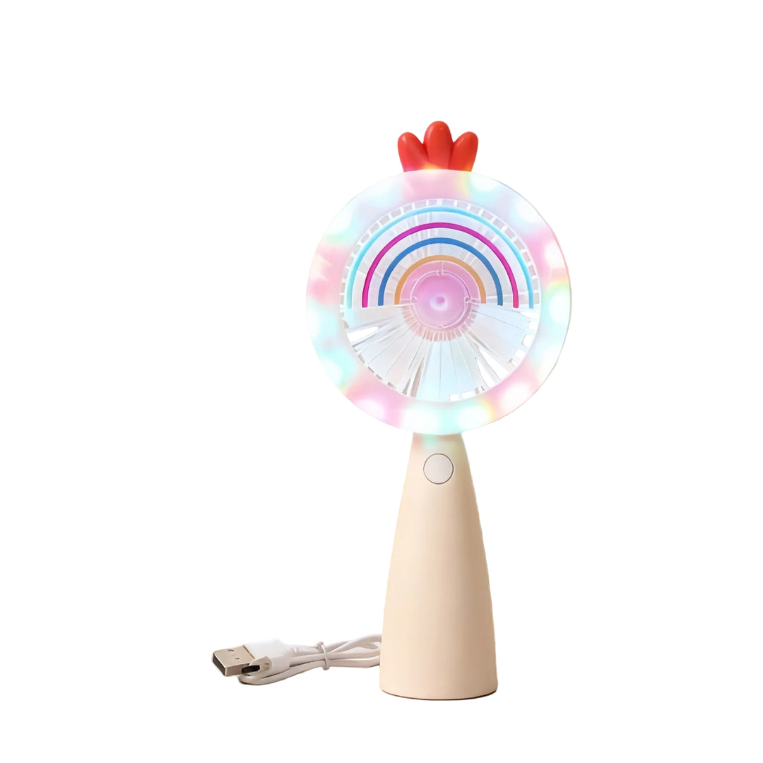 Ventilateur Portable USB pour Femme avec Éclairage LED 0