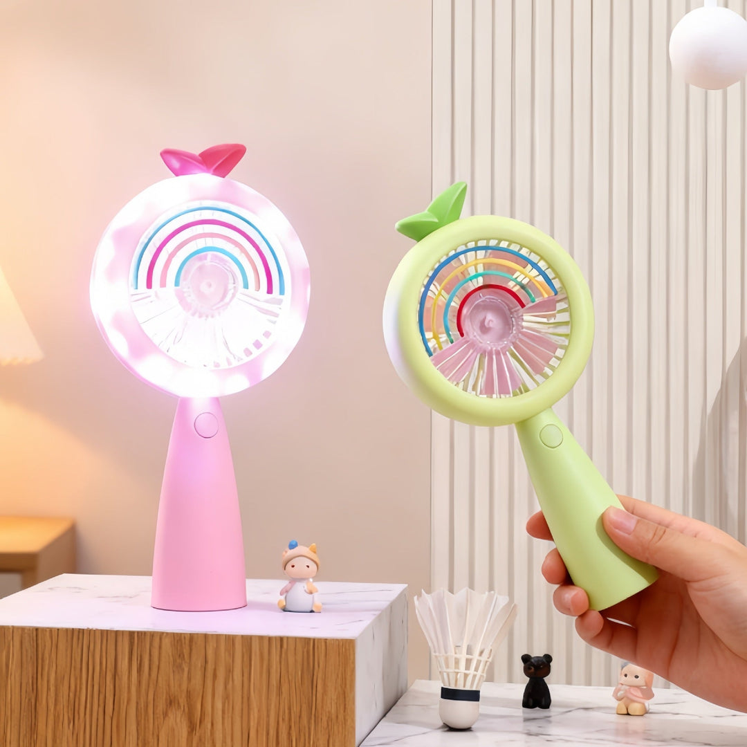 Ventilateur Portable USB pour Femme avec Éclairage LED 1