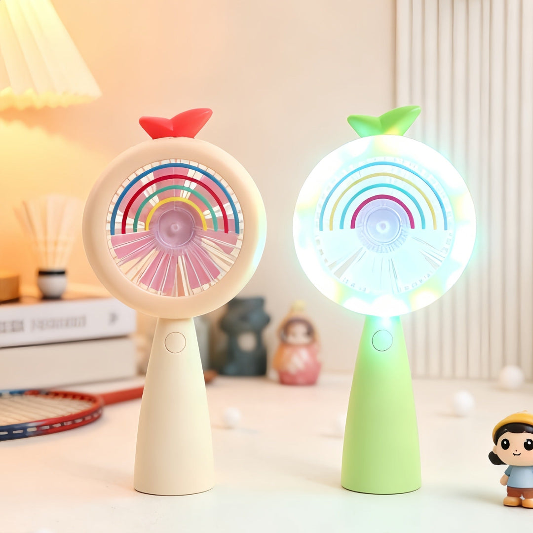 Ventilateur Portable USB pour Femme avec Éclairage LED 2