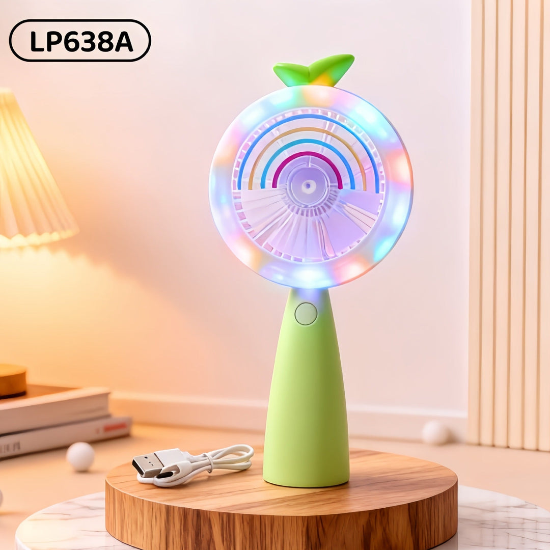 Ventilateur Portable USB pour Femme avec Éclairage LED 9
