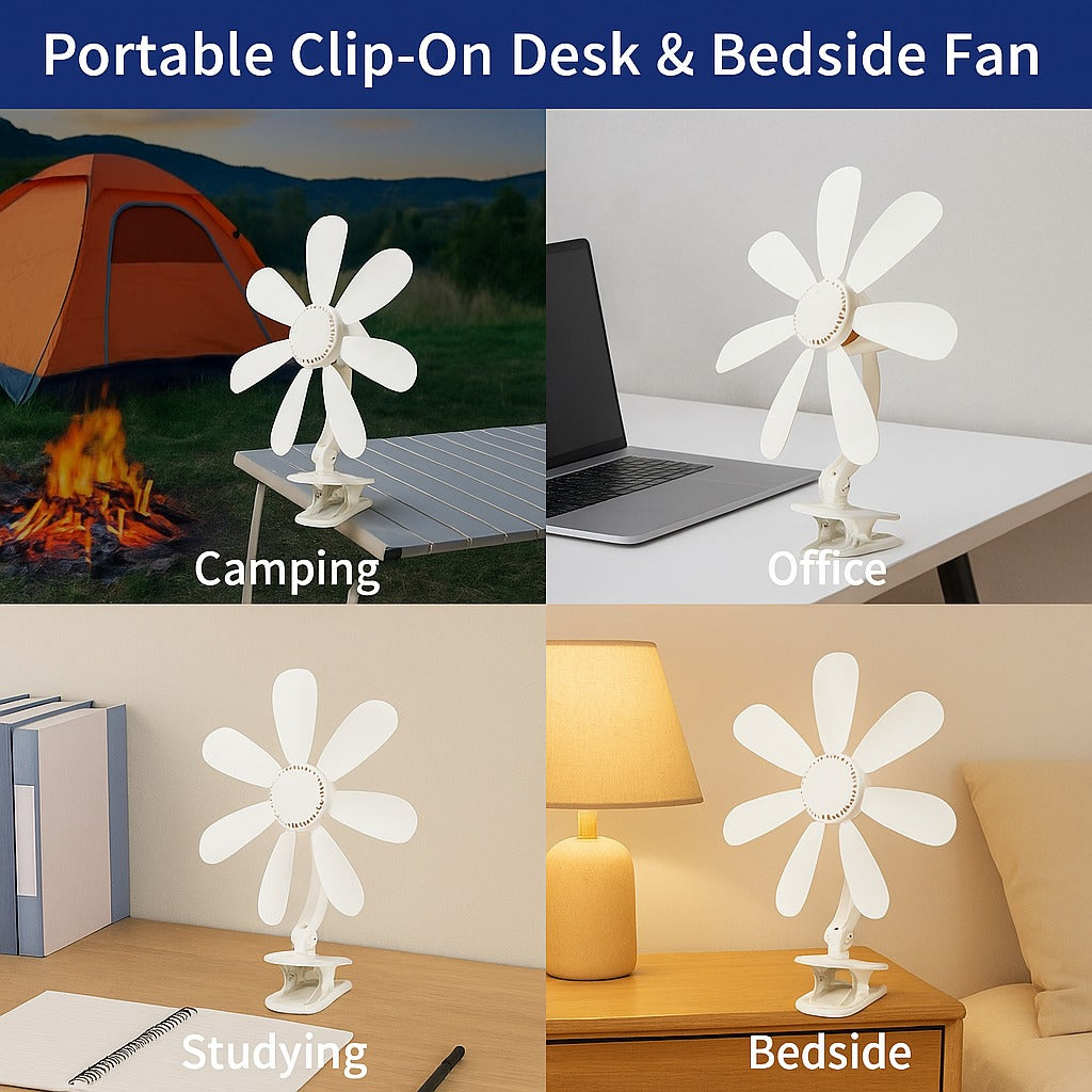 Ventilateur Portable à Clip pour Bureau et Chambre 4