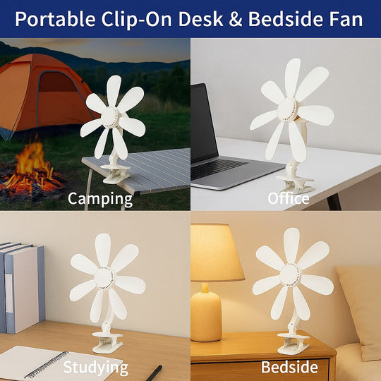 Ventilateur Portable à Clip pour Bureau et Chambre 4