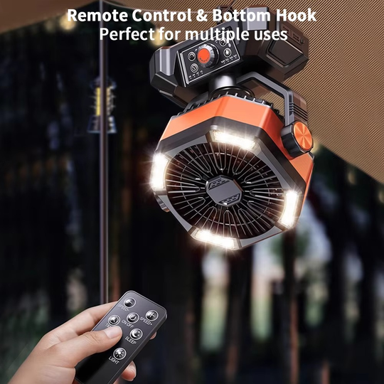 Ventilateur Portable de Camping avec Éclairage LED 4