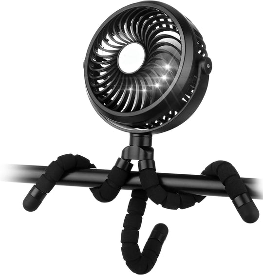Ventilateur Portable pour Poussette avec Réglage de Vitesse 0