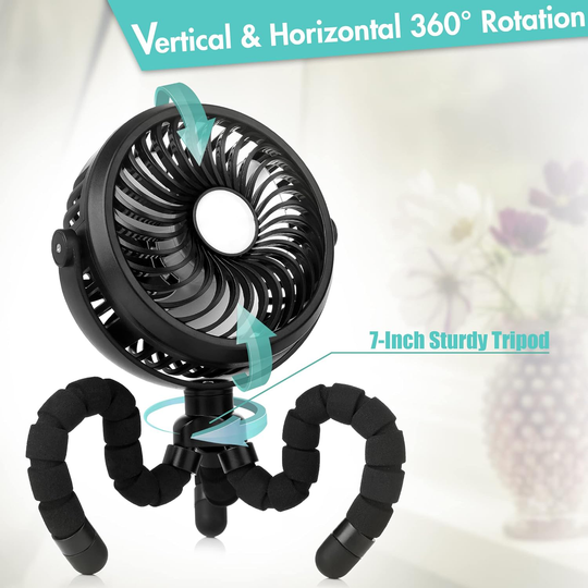 Ventilateur Portable pour Poussette avec Réglage de Vitesse 1