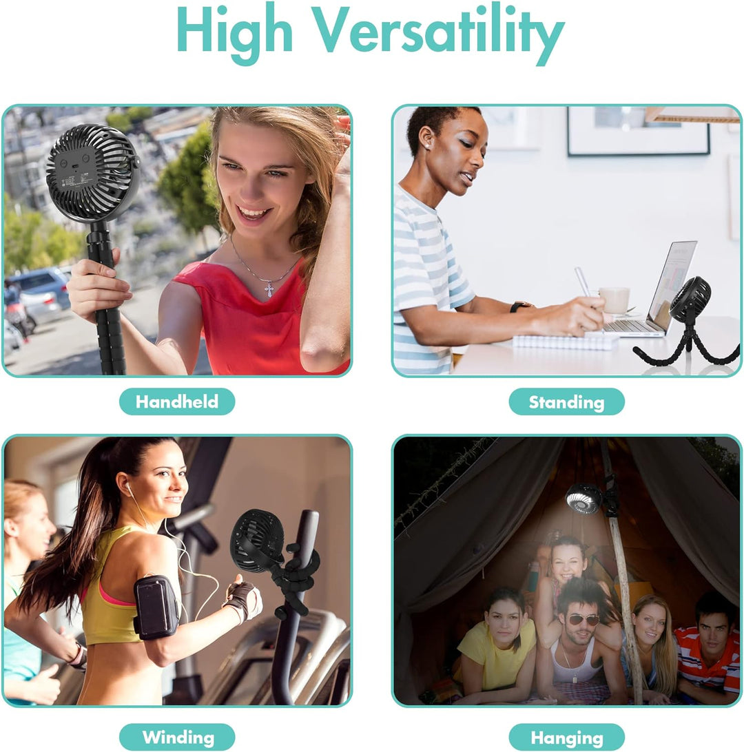 Ventilateur Portable pour Poussette avec Réglage de Vitesse 2