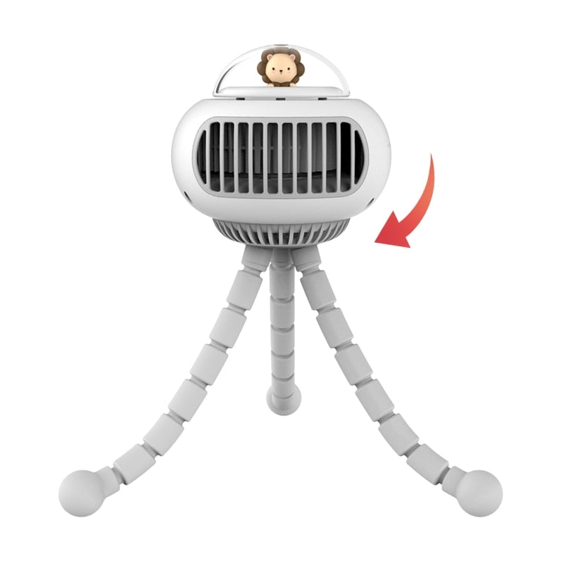 Ventilateur Poussette Portable Flexible avec Quatre Vitesses Ajustables 0