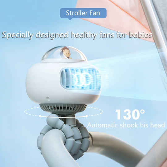 Ventilateur Poussette Portable Flexible avec Quatre Vitesses Ajustables 6