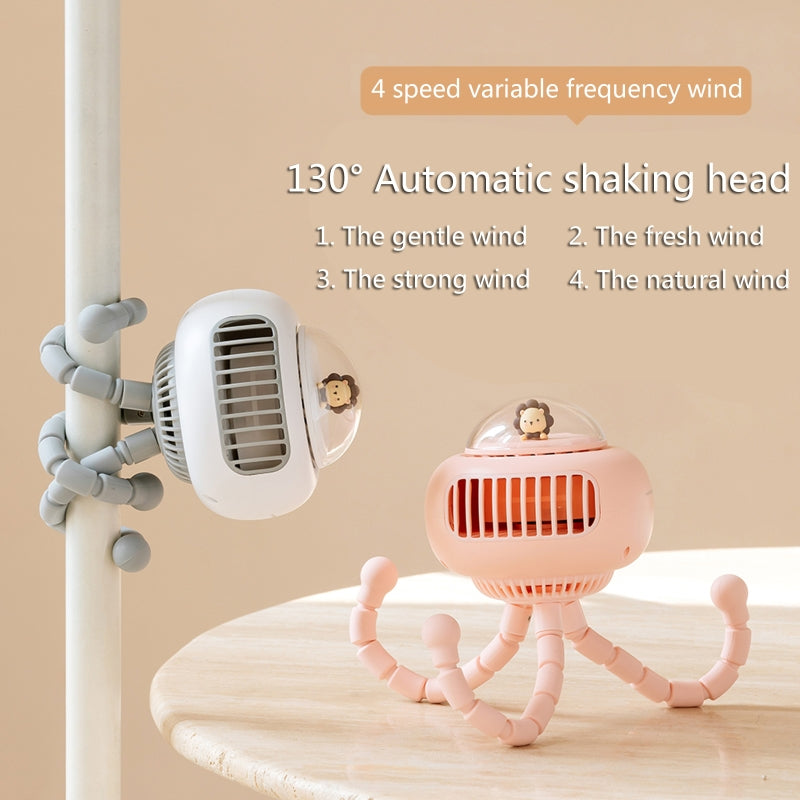 Ventilateur Poussette Portable Flexible avec Quatre Vitesses Ajustables 7
