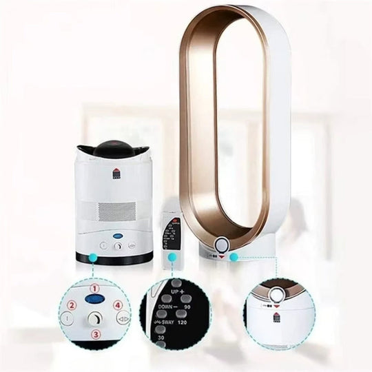 Ventilateur Silencieux Tour Sans Pales Réglable Pour Intérieur 2