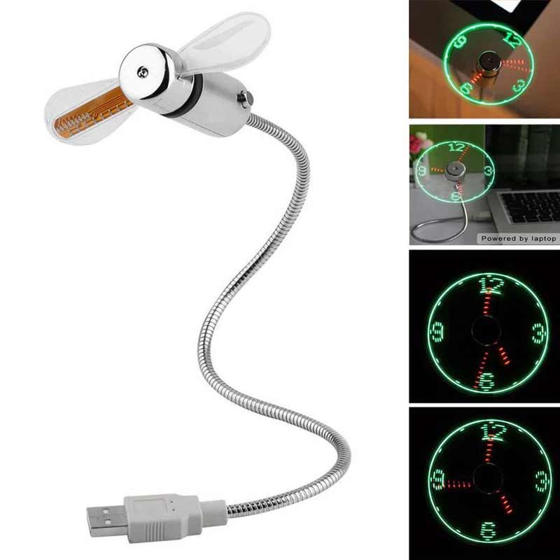 Ventilateur USB Flexible avec Affichage LED Personnalisable 1