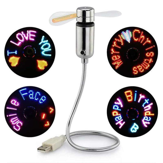 Ventilateur USB Flexible avec Affichage LED Personnalisable 3