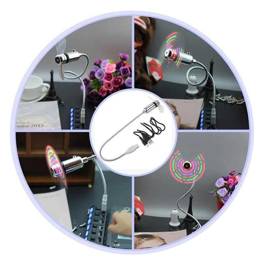 Ventilateur USB Flexible avec Affichage LED Personnalisable 4