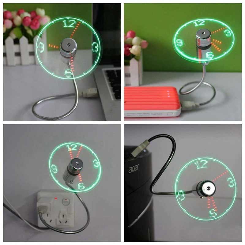Ventilateur USB Flexible avec Affichage LED Personnalisable 5