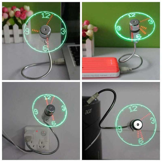 Ventilateur USB Flexible avec Affichage LED Personnalisable 5