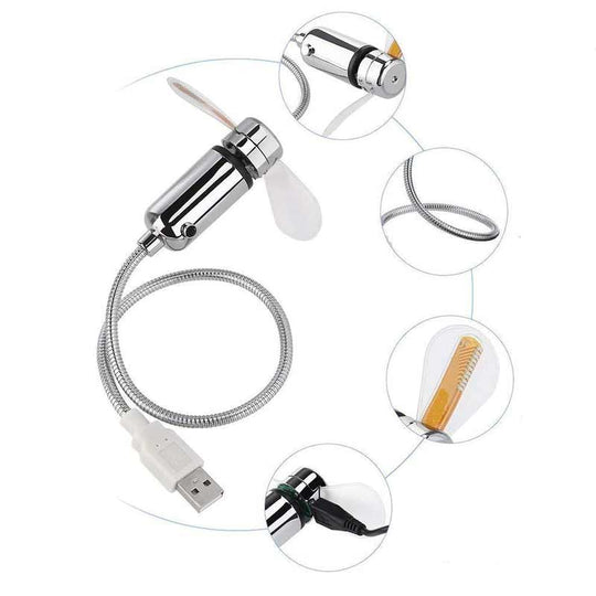 Ventilateur USB Flexible avec Affichage LED Personnalisable 6