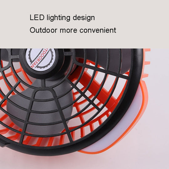 Ventilateur USB Portable avec Trépied et Lumière LED pour Camping 4