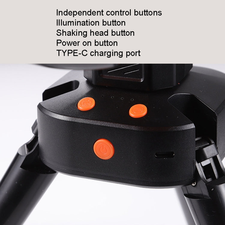 Ventilateur USB Portable avec Trépied et Lumière LED pour Camping 5