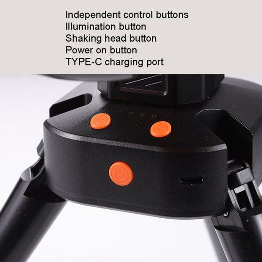 Ventilateur USB Portable avec Trépied et Lumière LED pour Camping 5