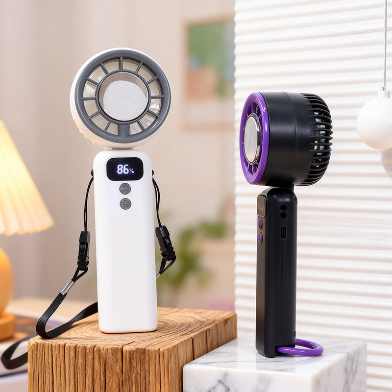 Ventilateur à main multifonctionnel avec affichage LED 5