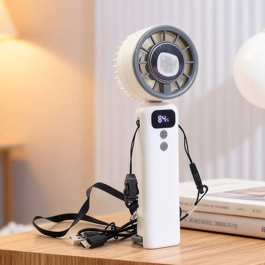Ventilateur à main multifonctionnel avec affichage LED 6