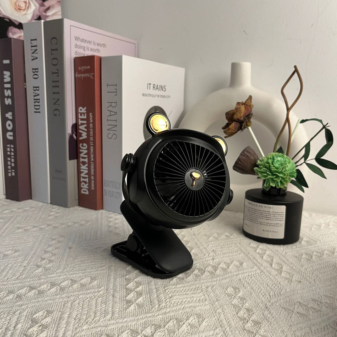 Ventilateur de Bureau Compact Silencieux avec Tête Inclinable et Design Ludique 6
