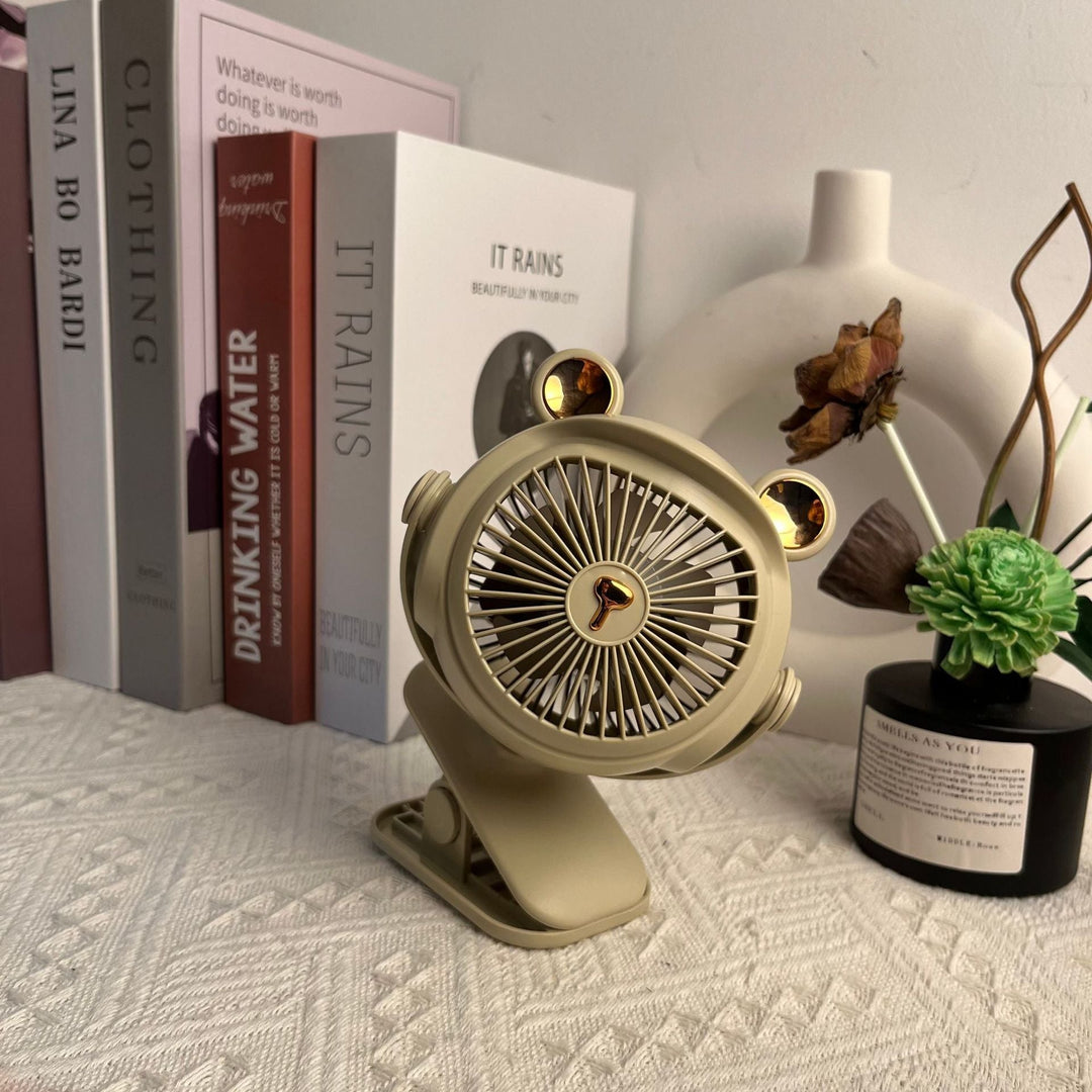 Ventilateur de Bureau Compact Silencieux avec Tête Inclinable et Design Ludique 7