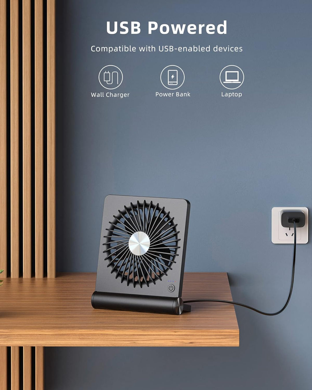 Ventilateur de Bureau Compact Ultra Silencieux 2
