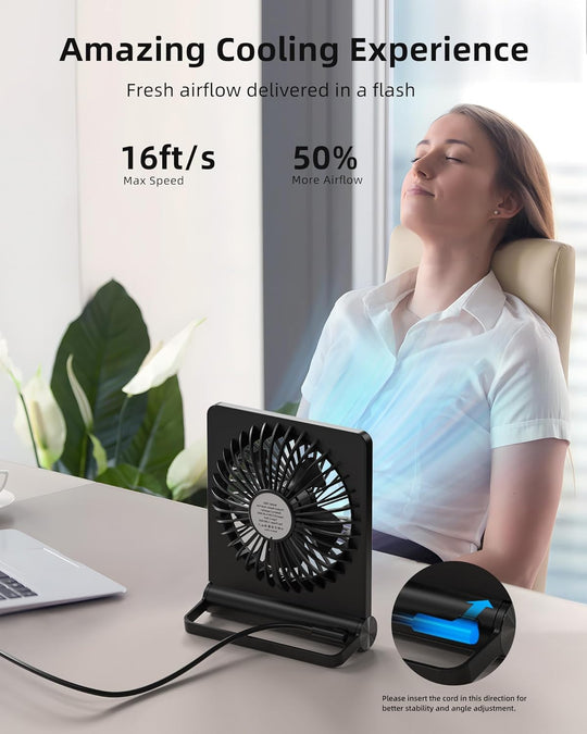 Ventilateur de Bureau Compact Ultra Silencieux 3