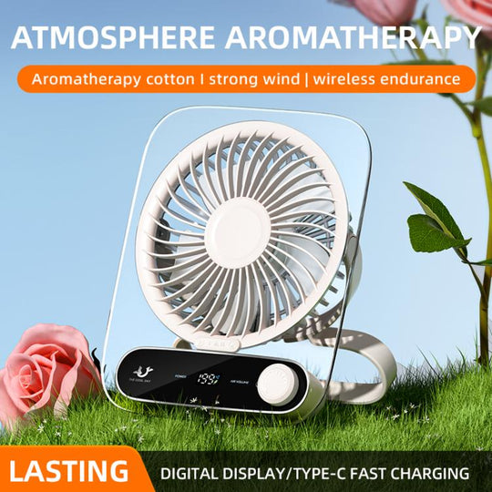 Ventilateur de Bureau Multifonctionnel avec Lumière et Réglage de Vitesse 1