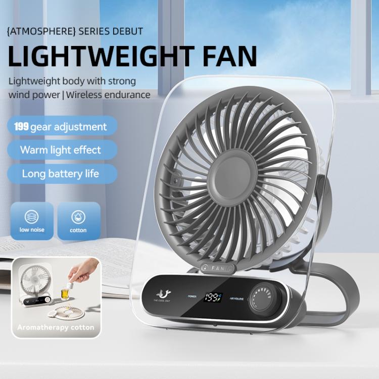 Ventilateur de Bureau Multifonctionnel avec Lumière et Réglage de Vitesse 2