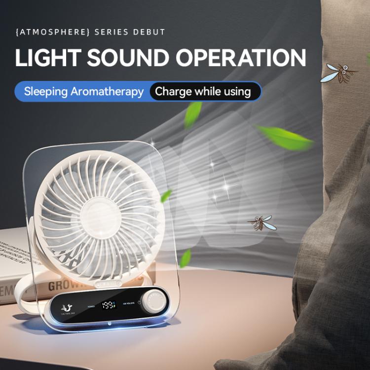 Ventilateur de Bureau Multifonctionnel avec Lumière et Réglage de Vitesse 4