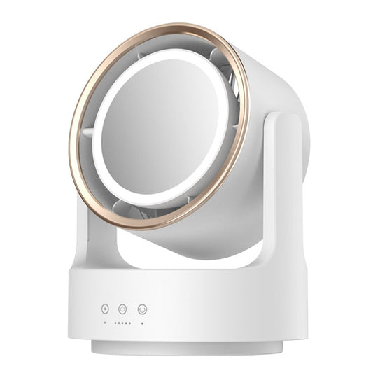 Ventilateur de Bureau Multifonctionnel avec Miroir LED Oscillant 0