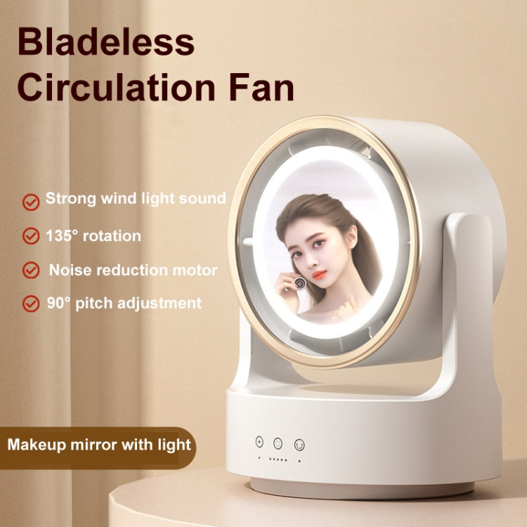Ventilateur de Bureau Multifonctionnel avec Miroir LED Oscillant 2