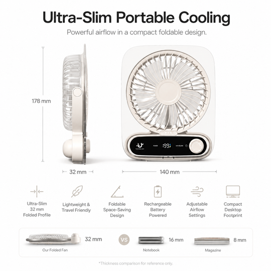 Ventilateur de Bureau Numérique Ultra Fin avec 199 Réglages de Vitesse 7