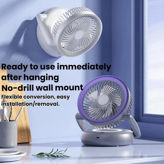 Ventilateur de Bureau Pliable avec Lumière LED 1