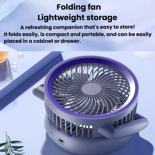 Ventilateur de Bureau Pliable avec Lumière LED 5