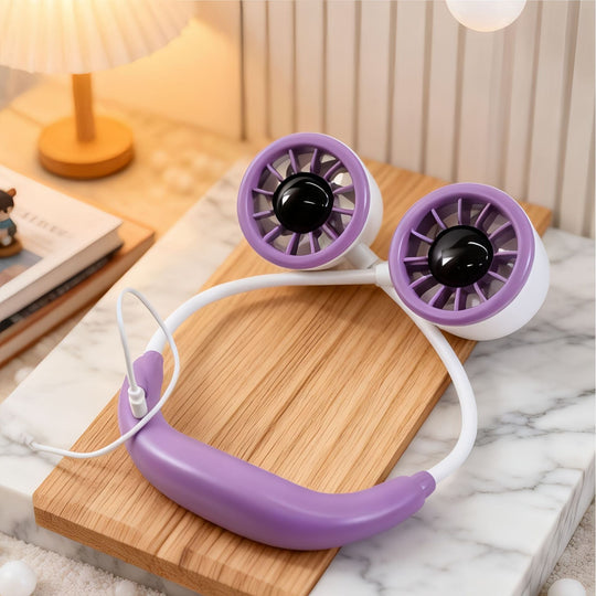 Ventilateur de Cou Portable pour Femme avec Double Ventilateur 1