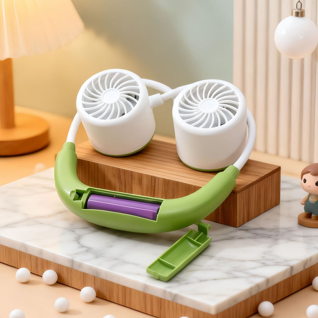 Ventilateur de Cou Portable pour Femme avec Double Ventilateur 3