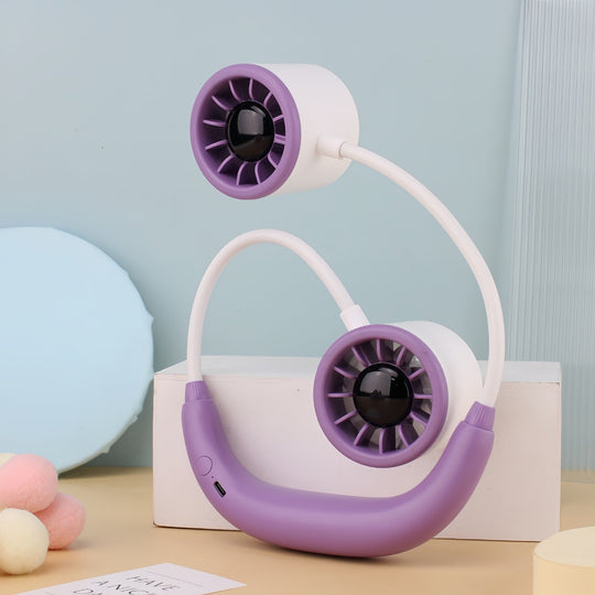 Ventilateur de Cou Portable pour Femme avec Double Ventilateur 4